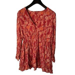 Free People Boho blouse top women's size medium